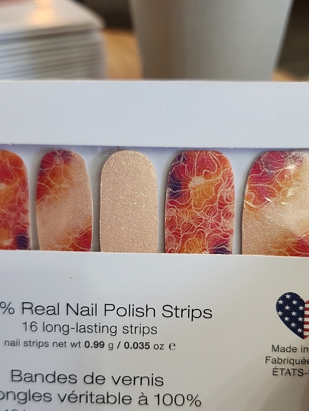 👉*NWT* COLOR STREET "POPPY THAT" 100% NAIL POLISH STRIPS ~MULTI PINK GOLD ~USA